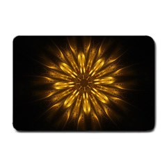 Mandala Gold Golden Fractal Small Doormat 