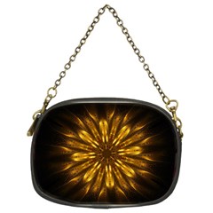 Mandala Gold Golden Fractal Chain Purse (Two Sides)