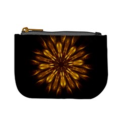 Mandala Gold Golden Fractal Mini Coin Purse