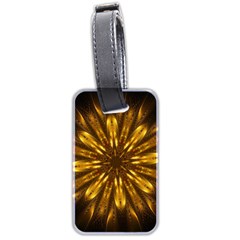 Mandala Gold Golden Fractal Luggage Tags (Two Sides)