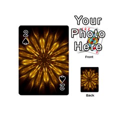 Mandala Gold Golden Fractal Playing Cards 54 (Mini)