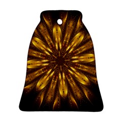 Mandala Gold Golden Fractal Ornament (Bell)