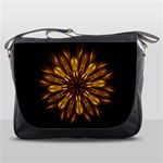 Mandala Gold Golden Fractal Messenger Bag Front