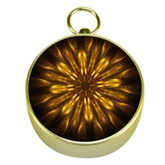 Mandala Gold Golden Fractal Gold Compasses