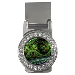 Fractal Green Gears Fantasy Money Clips (cz)  by Wegoenart