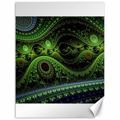 Fractal Green Gears Fantasy Canvas 18  X 24  by Wegoenart