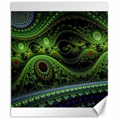 Fractal Green Gears Fantasy Canvas 20  X 24  by Wegoenart