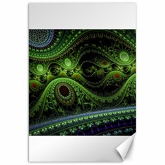 Fractal Green Gears Fantasy Canvas 20  X 30  by Wegoenart