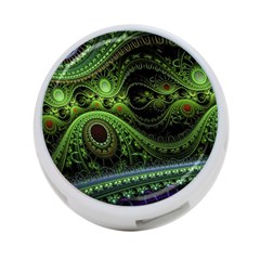 Fractal Green Gears Fantasy 4-port Usb Hub (two Sides) by Wegoenart