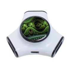 Fractal Green Gears Fantasy 3-port Usb Hub by Wegoenart