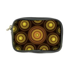 Fractal Yellow Gold Circles Coin Purse by Wegoenart