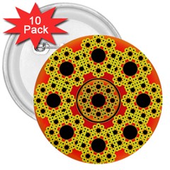 Fractal Art Design Pattern Fractal 3  Buttons (10 Pack)  by Wegoenart