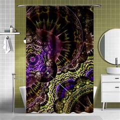 Abstract Fractal Art Design Shower Curtain 48  X 72  (small)  by Wegoenart