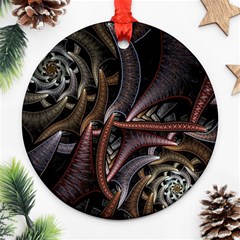 Geometry Math Fractal Art Ornament (round) by Wegoenart