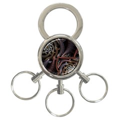 Geometry Math Fractal Art 3-ring Key Chains by Wegoenart