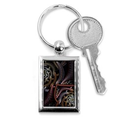 Geometry Math Fractal Art Key Chains (rectangle)  by Wegoenart