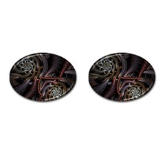 Geometry Math Fractal Art Cufflinks (oval) by Wegoenart