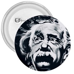 Albert Einstein Street Art 3  Buttons by Wegoenart