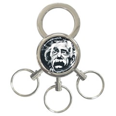 Albert Einstein Street Art 3-ring Key Chains by Wegoenart