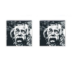 Albert Einstein Street Art Cufflinks (square) by Wegoenart