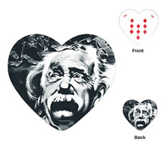 Albert Einstein Street Art Playing Cards (heart) by Wegoenart