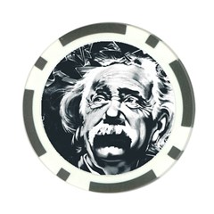 Albert Einstein Street Art Poker Chip Card Guard by Wegoenart