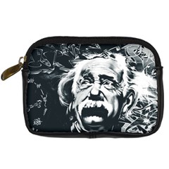 Albert Einstein Street Art Digital Camera Leather Case by Wegoenart