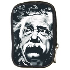 Albert Einstein Street Art Compact Camera Leather Case by Wegoenart