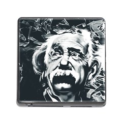 Albert Einstein Street Art Memory Card Reader (square 5 Slot) by Wegoenart