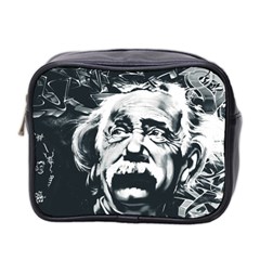 Albert Einstein Street Art Mini Toiletries Bag (two Sides) by Wegoenart