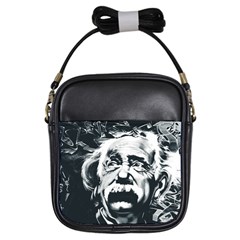 Albert Einstein Street Art Girls Sling Bag by Wegoenart