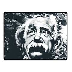 Albert Einstein Street Art Fleece Blanket (small) by Wegoenart