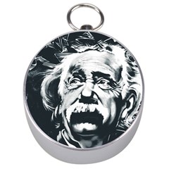 Albert Einstein Street Art Silver Compasses by Wegoenart