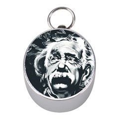 Albert Einstein Street Art Mini Silver Compasses by Wegoenart