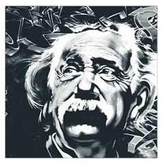 Albert Einstein Street Art Large Satin Scarf (square) by Wegoenart