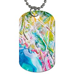 Art Abstract Abstract Art Dog Tag (one Side) by Wegoenart