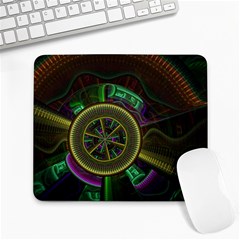 Fractal Threads Colorful Pattern Large Mousepads