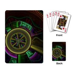 Fractal Threads Colorful Pattern Playing Cards Single Design