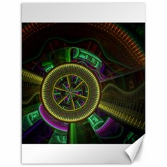 Fractal Threads Colorful Pattern Canvas 12  x 16 