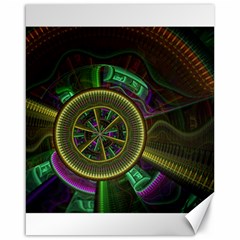 Fractal Threads Colorful Pattern Canvas 16  x 20 