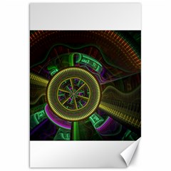 Fractal Threads Colorful Pattern Canvas 20  x 30 