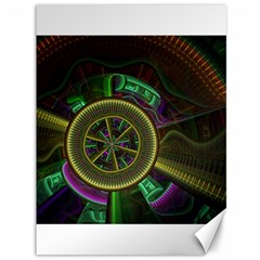 Fractal Threads Colorful Pattern Canvas 36  x 48 