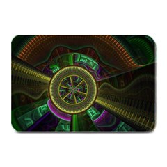 Fractal Threads Colorful Pattern Plate Mats