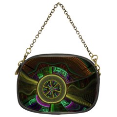 Fractal Threads Colorful Pattern Chain Purse (Two Sides)