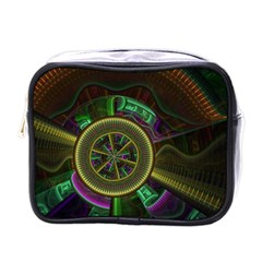 Fractal Threads Colorful Pattern Mini Toiletries Bag (One Side)