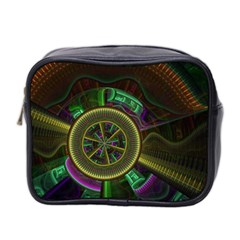 Fractal Threads Colorful Pattern Mini Toiletries Bag (Two Sides)