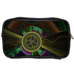 Fractal Threads Colorful Pattern Toiletries Bag (two Sides)