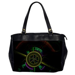 Fractal Threads Colorful Pattern Oversize Office Handbag