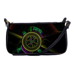 Fractal Threads Colorful Pattern Shoulder Clutch Bag