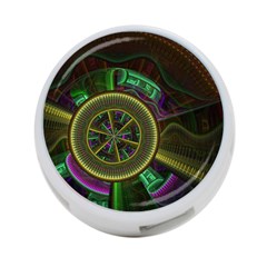 Fractal Threads Colorful Pattern 4-Port USB Hub (One Side)